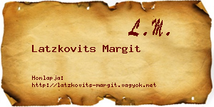 Latzkovits Margit névjegykártya